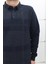 Fistan Store Erkek Desenli Spor Kesim Normal Kalıp Polo Yaka Selanik Kumaşlı Kışlık Kazak 2