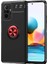 Spia Xiaomi Redmi Note 10 Pro Kılıf Spıa Ravel Silikon Kapak-Siyah-Kırmızı 1