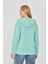 Kadın Tam Fermuarlı Kapüşonlu Pamuklu Eşofman Üstü Mint 9508-M 6