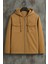Erkek Oversize Premium Kahve Kapşonlu Mont 1