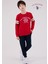 Erkek Çocuk Lisans Baskı Detaylı & Pamuklu Kırmızı Eşofman Takımı L1.USP.220.1.001 3