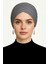 Üç Bantlı Dış Bone | Gri Hijab • Tesettür Giyim Için Şık • Modern • Pratik ve Konforlu Kullanım 2