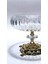 18 cm Kesme Kristal Dekor Gold Ayak Cam Kase Vertical Desen 4