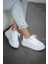 Kiev Kadın Kalın Tabanlı Deri Sneakers Beyaz 4