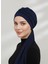 Nova Bandana Lacivert Hazır Türban Tesettür Bone 1