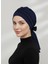 Nova Bandana Lacivert Hazır Türban Tesettür Bone 5