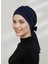 Nova Bandana Lacivert Hazır Türban Tesettür Bone 7