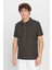 %100 Pamuk Slim Fit Dar Kesim Polo Yaka Jakarlı Triko Tişört 1