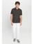 %100 Pamuk Slim Fit Dar Kesim Polo Yaka Jakarlı Triko Tişört 2