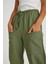 Keten Günlük Pantolon Beli Lastikli Bağcıklı 11