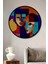 Modern Sanat Kübik Kadınlar Ahşap Dekoratif Tablo Yuvarlak Tablo 2