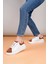 LC109 Beyaz Taba Süet Kadın Sneaker 2