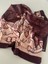 70X180 Bordo Desenli Saten Fular Şal 1