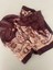 70X180 Bordo Desenli Saten Fular Şal 2