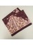 70X180 Bordo Desenli Saten Fular Şal 3
