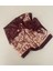 70X180 Bordo Desenli Saten Fular Şal 4