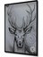 Geyik Kara Kalem Görünümlü Ahşap Dekoratif Tablo Dikdörtgen Tablo 5