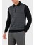 Desenli Yün ve Pamuk Karışımlı Slim Fit Yarım Fermuarlı Polo Yaka Kazak Erkek Kazak 57137 13126 099 5