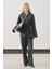 Aroa Bağlamalı Kaşe Ceket Antrasit 2