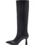 Kadın Siyah Topuklu Deri Çizme 25WFD132118 4