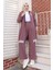 Fermuarlı Ribanalı Takım Lila 10405 1
