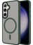 Spia Galaxy S24 Plus Kılıf Sert Pc Arka Yüzey Wireless Şarj Özellikli Spıa Flet Magsafe Kapak-Koyu Yeşil 1