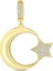 Altın Ay Yıldız Kolye Ucu - 14K 2
