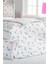 Bebek 4lü Uyku Seti %100 Pamuk 100X150CM Pembe Flying Baloon Nevresim Takımı 70X140 Lastikli Çarşaf 4