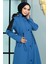 Garni Detaylı Mont Mavi 10386 2