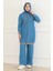 Fermuarlı Ribanalı Kot Takım Açık Mavi 19363 1