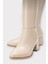 Topuklu Kadın Çizme BEJ 8