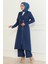 Düğme Detaylı Fermuarlı Takım Indigo MSW19219 3