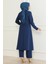 Düğme Detaylı Fermuarlı Takım Indigo MSW19219 4