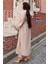 Etnik Desenli Kimono Takım Bej MSW19251 4