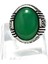 Yeşil Akik Taşlı 925 Ayar Gümüş Erkek Yüzük – Asil ve Dikkat Çekici Tasarım 1