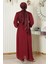 Pulpayetli Şifon Takım Bordo MSW19190 4