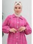 Düğmeli Kaşe Kaban Pembe 19600 2