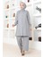 Fırfır Detaylı Takım Gri MSW19224 3