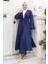 Apolet Detaylı Kimono Takım Indigo 19253 1