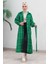 Düğmeli Kaşe Kaban Yeşil 19600 1