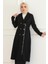Düğme Detaylı Fermuarlı Takım Siyah MSW19219 2