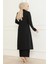 Düğme Detaylı Fermuarlı Takım Siyah MSW19219 4