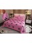 Çift Kişilik Pike Takımı Pamuklu Kumaş Jakar Dokuma Kapitone Dikişli 3D Dijital Baskılı 7 Parça-Lüks Duvet Cover Set Model 2