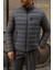 Erkek Kışlık Slim Fit Günlük Füme Şişme Mont 1