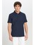 %100 Pamuk Slim Fit Dar Kesim Polo Yaka Jakarlı Triko Tişört 1