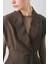 Dökümlü Tencel Kemerli Yelek Acı Kahve 5