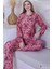 Sude Kadın Pembe Süet Kadife Kumaş Pijama Takımı 1
