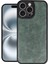 iPhone 16 Pro Kılıf Aras Deri Kapak - Koyu Yeşil (K95) 1