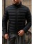 Erkek Kışlık Slim Fit Günlük Siyah Şişme Mont 1