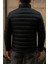 Erkek Kışlık Slim Fit Günlük Siyah Şişme Mont 6